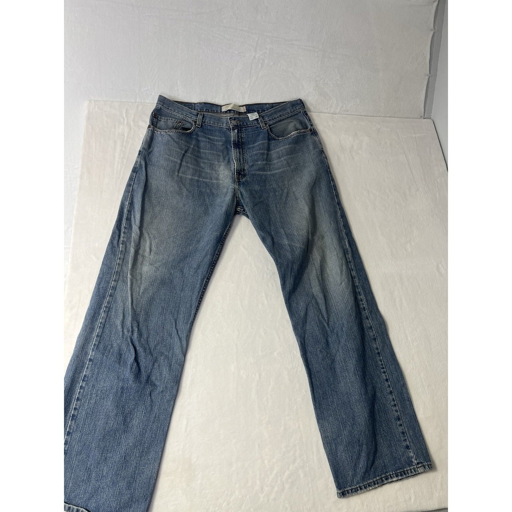Levis 569 Jeans Mens 38x34 Blue Straight Relaxed Fit Medium Wash Denim Cotton